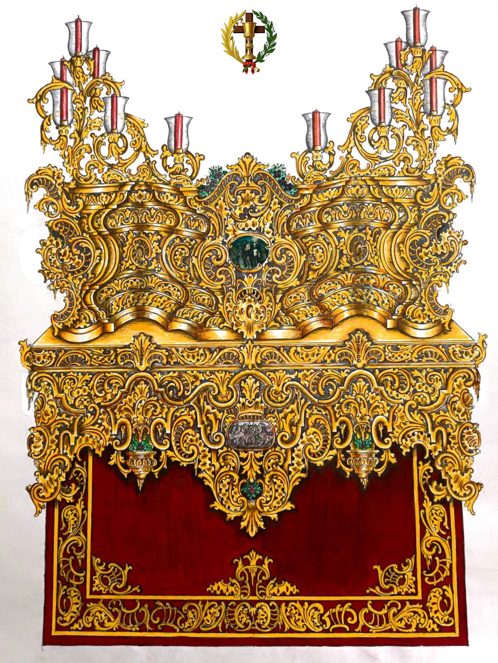 Boceto del nuevo paso de misterio del Huerto