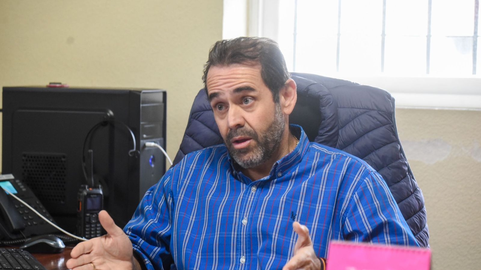 El presidente de Autacor, José María Jiménez, durante la entrevista