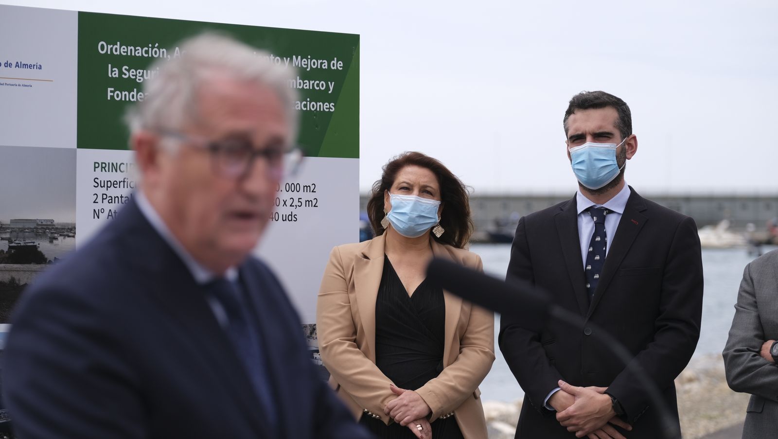 Fotogalería visita obras nuevo fondeadero del Puerto Pesquero de Almería