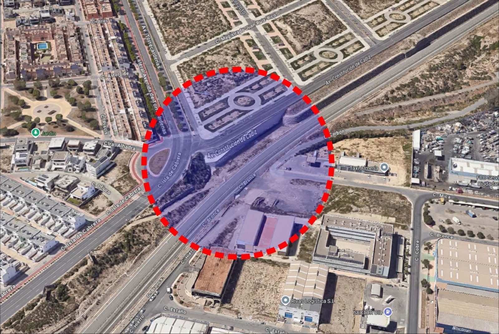 Zona central del polígono afectada por inundaciones