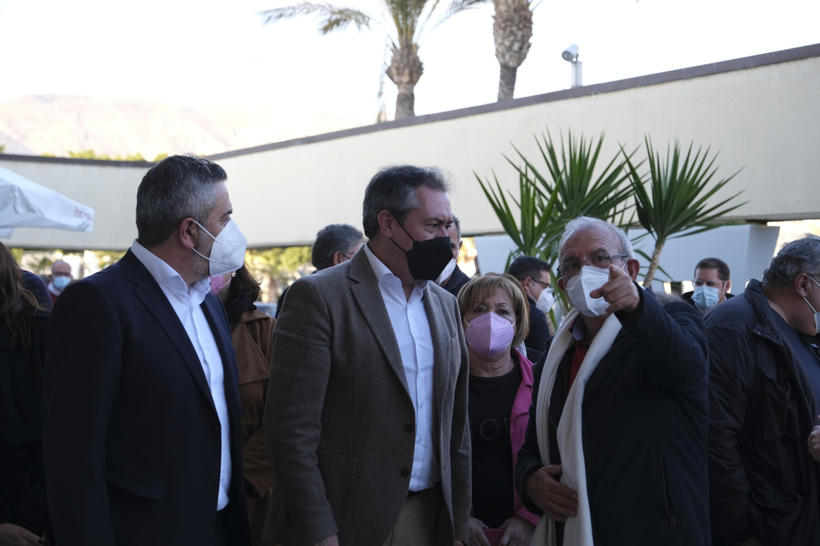 Imágenes de Juan Espadas, Secretario General del PSOE en Andalucía, en Almería.