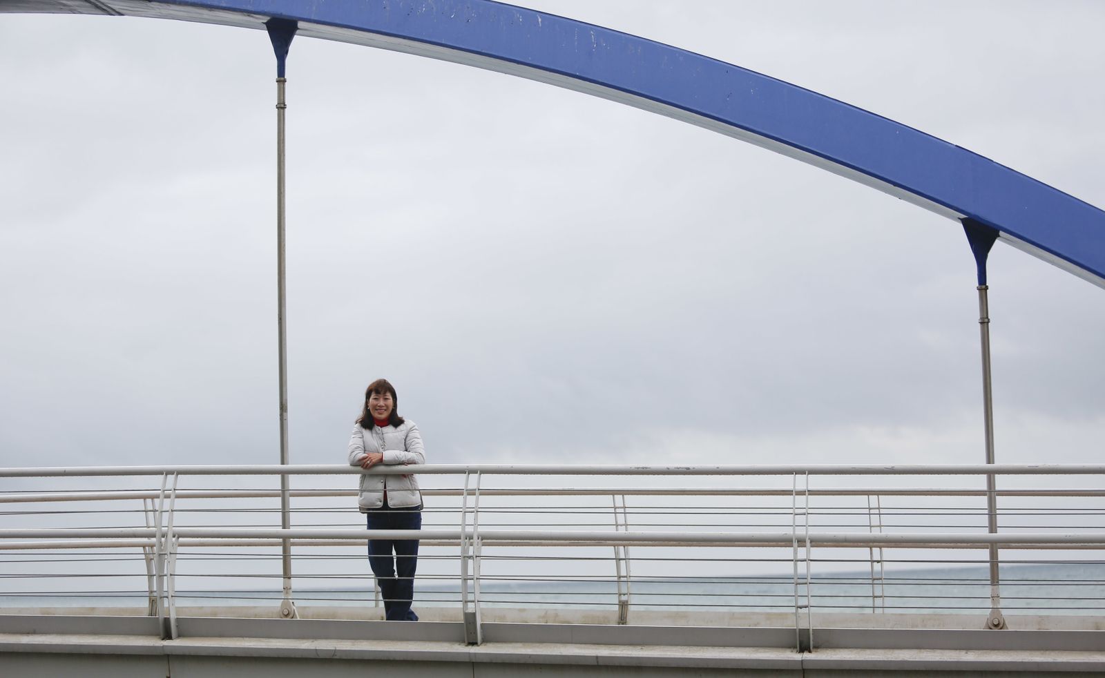 Sulhee Kim, el lunes pasado, en el paseo marítimo de El Palo.