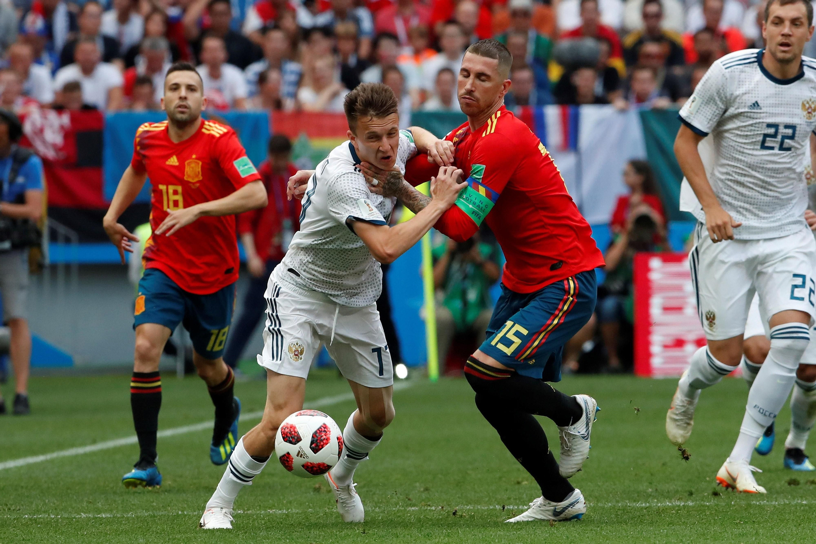 Las imágenes del España-Rusia