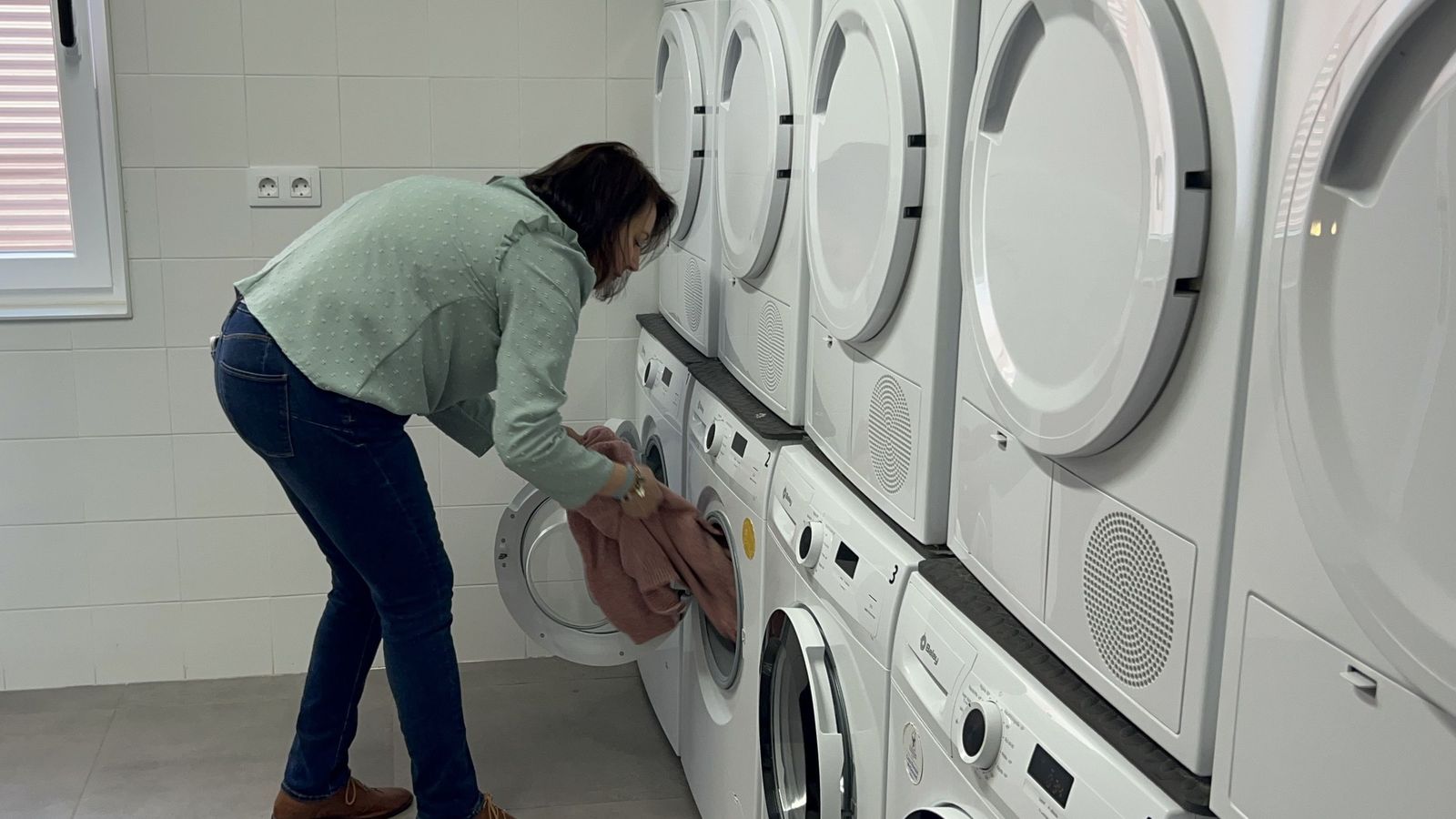 La zona de lavado, que comparten las familias que se instalan en la casa.