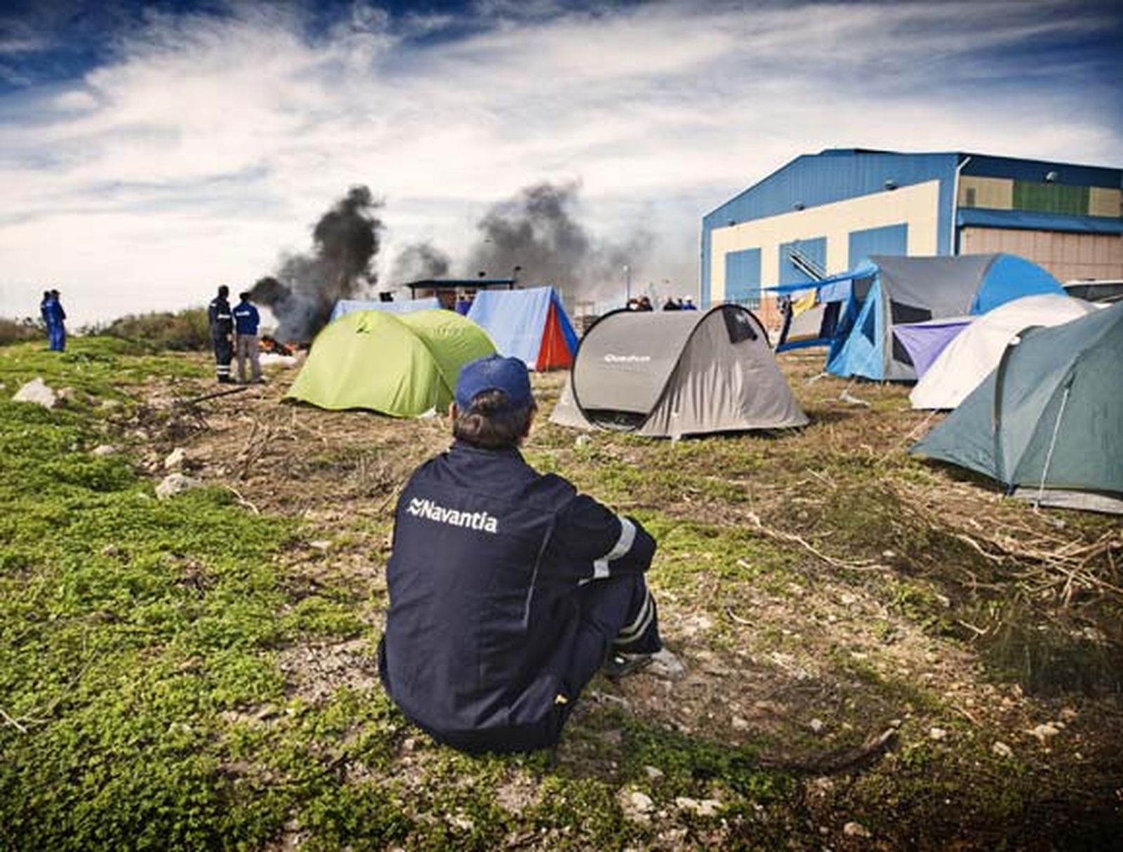Una jornada de protesta distinta en Navantia pero con el mismo objetivo