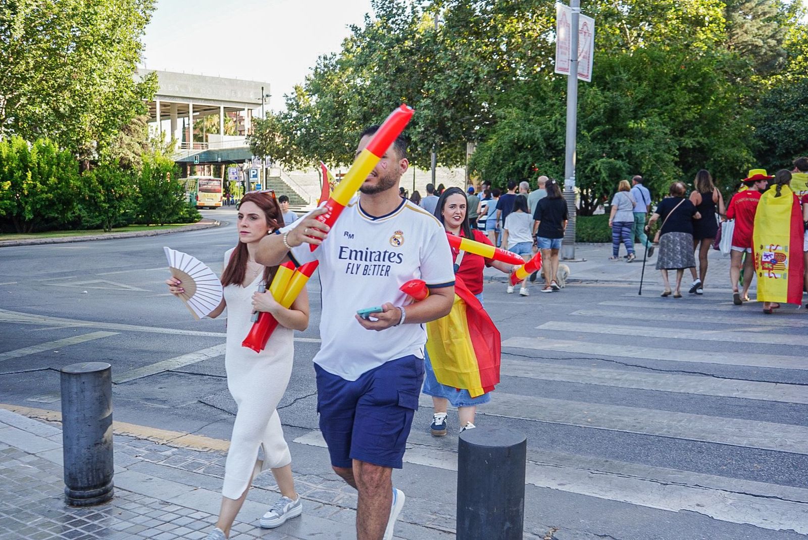 Así se vive en las calles de Granada la final de la Eurocopa
