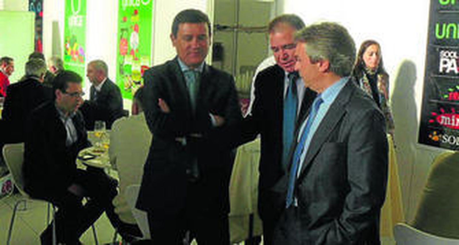 Eduardo Tamarit (MARM), Martínez Portero (Unica) y Jorge Brotons (Fepex) en la última edición de Fruit Logistica.