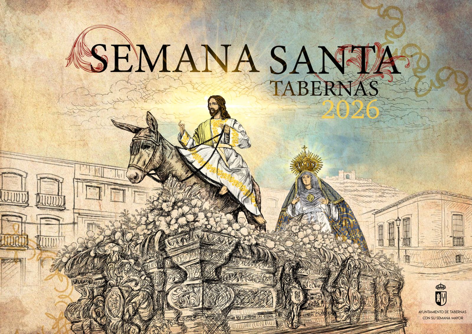 Cartel de la Semana Santa de Tabernas de 2026.
