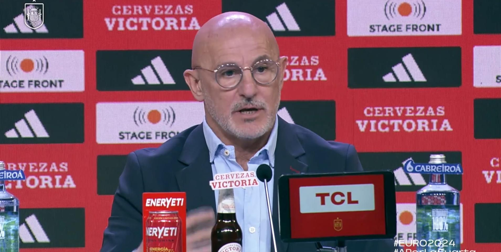 Luis de la Fuente, durante la rueda de prensa.