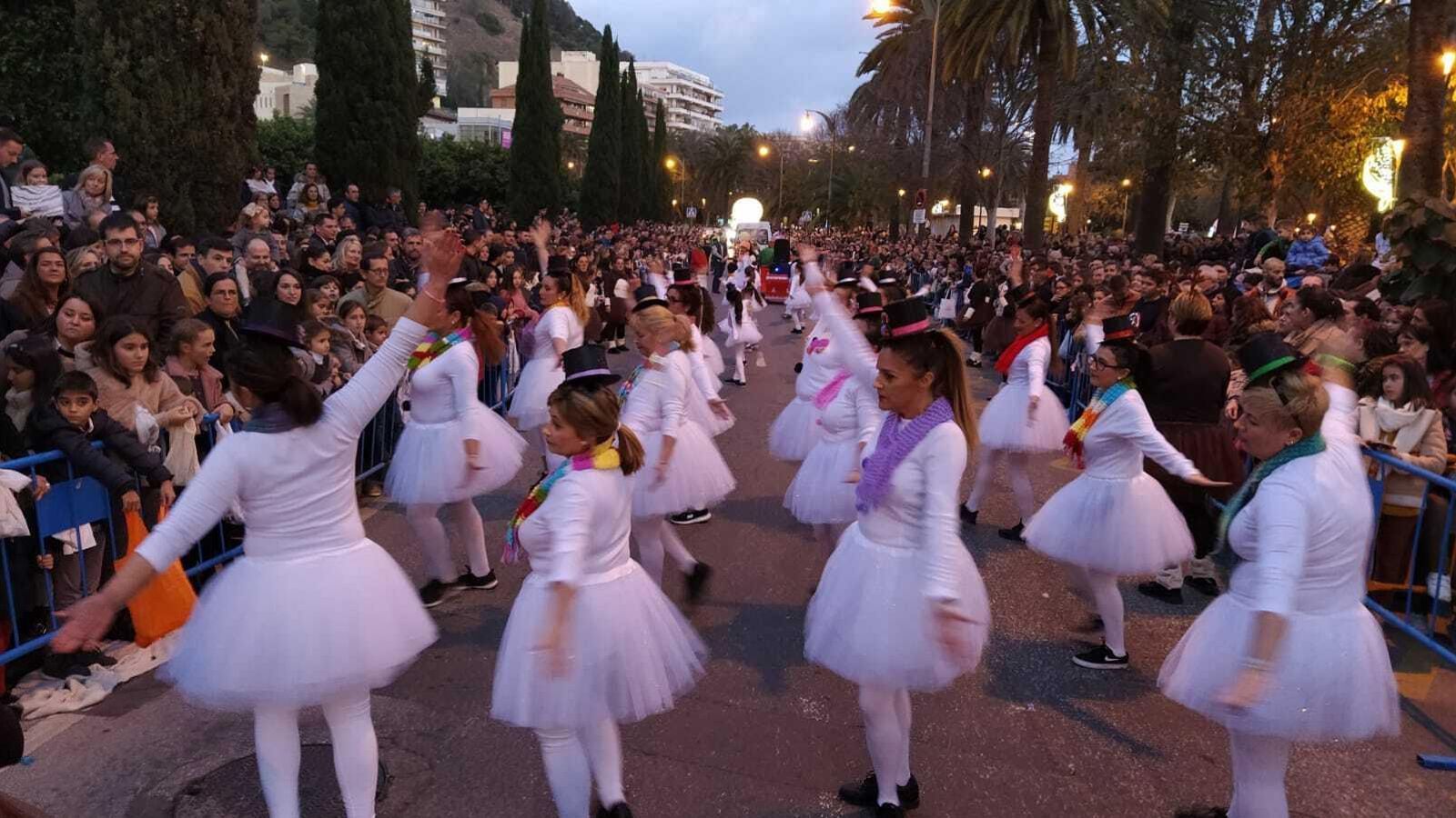 Pasacalles de la Cabalgata de Reyes de Málaga.
