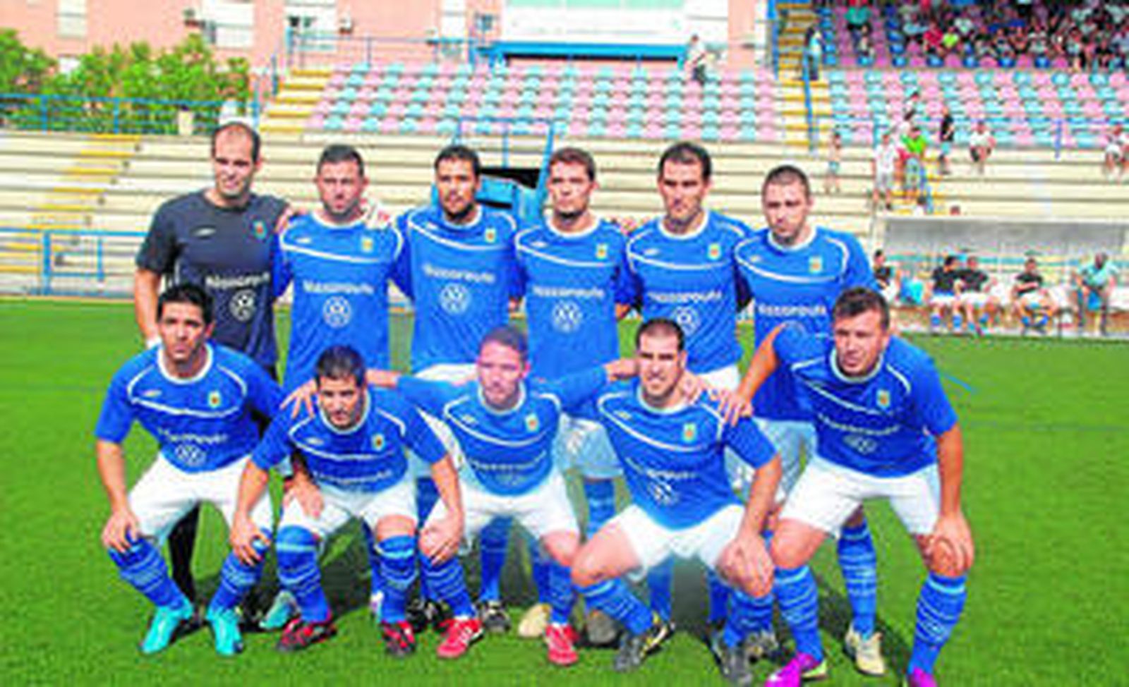 Formación de la Peña Rociera en el partido que disputó en casa ante el CD San Roque.