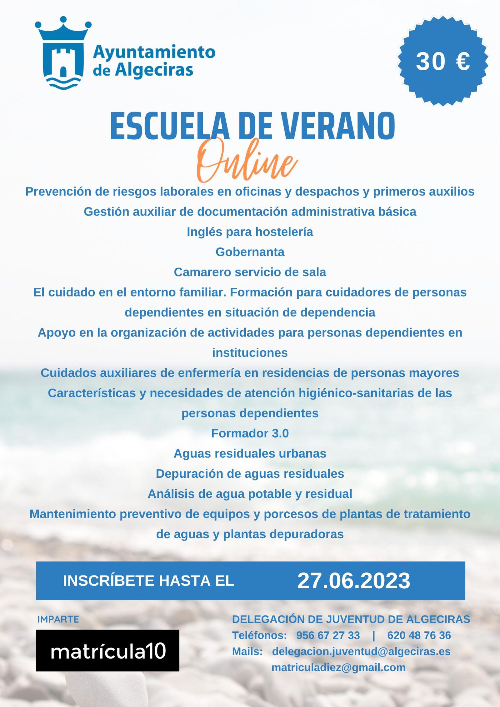 Cartel de la Escuela de Verano de Algeciras