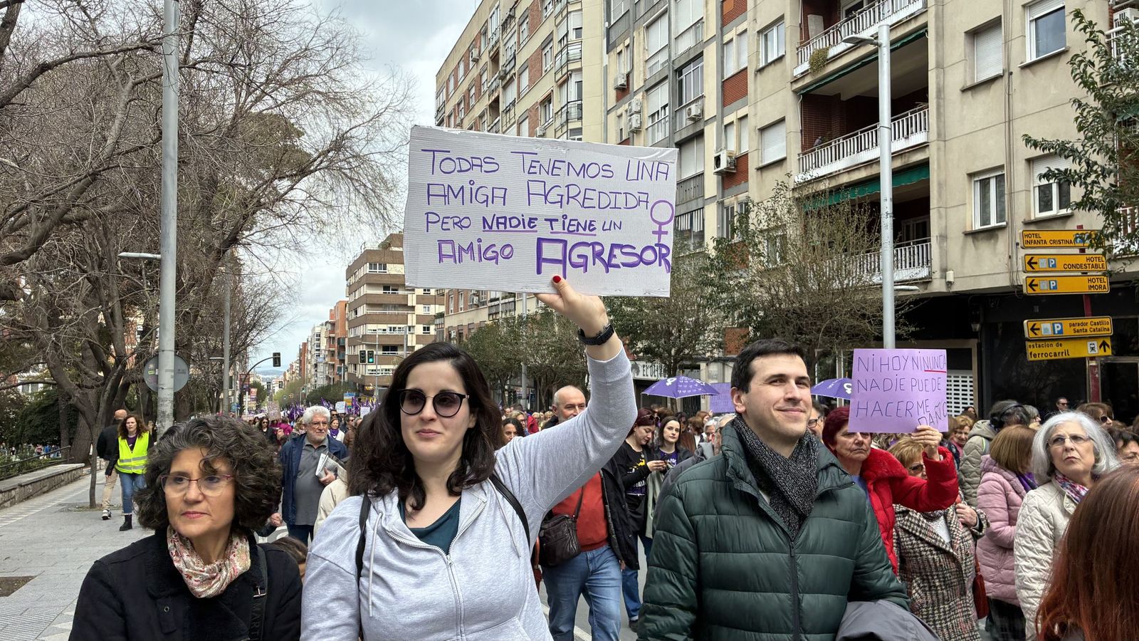 Manifestación del Día de la Mujer en Jaén.