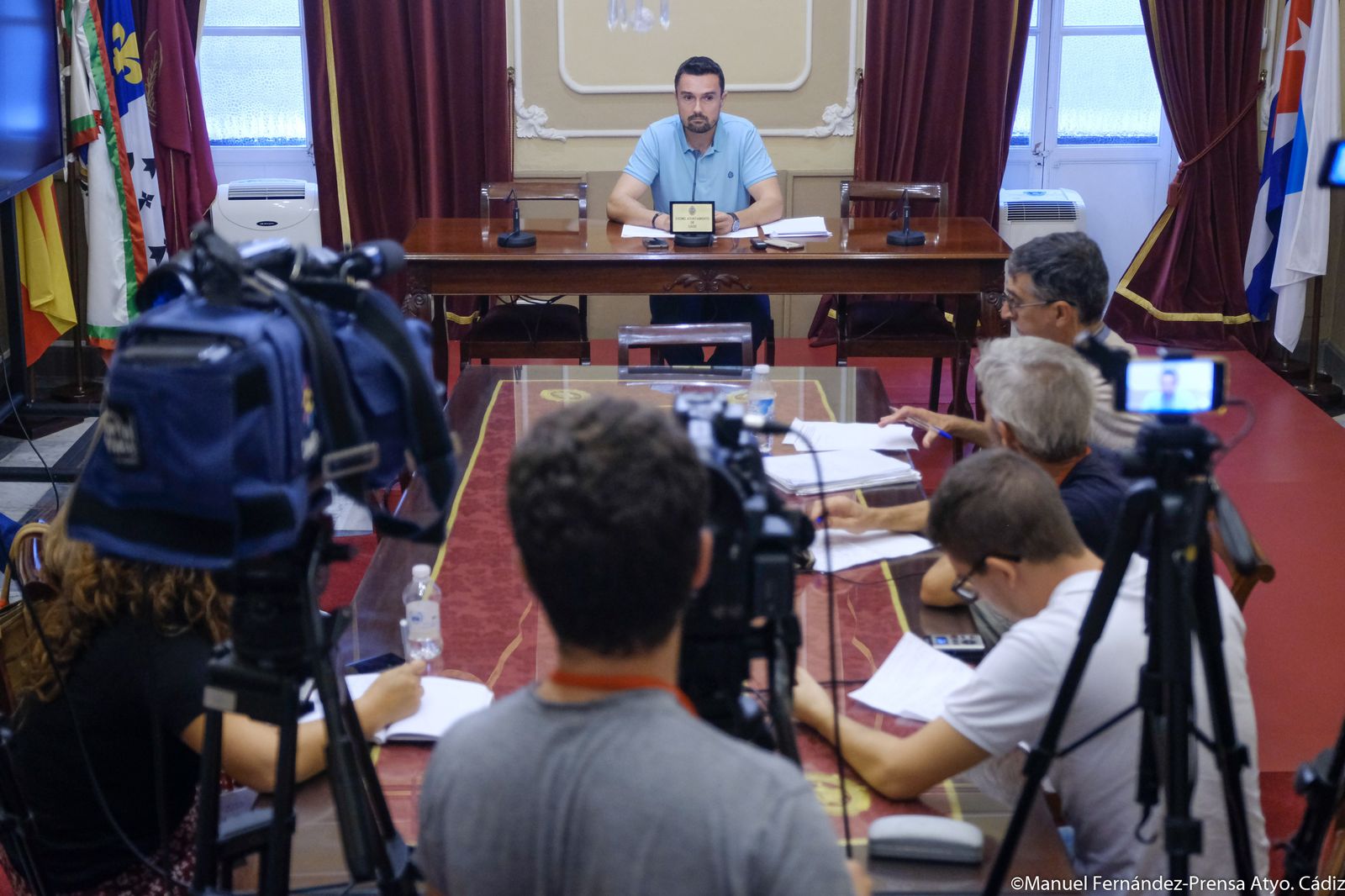 Martín Vila, tras la junta de gobierno de esta mañana.