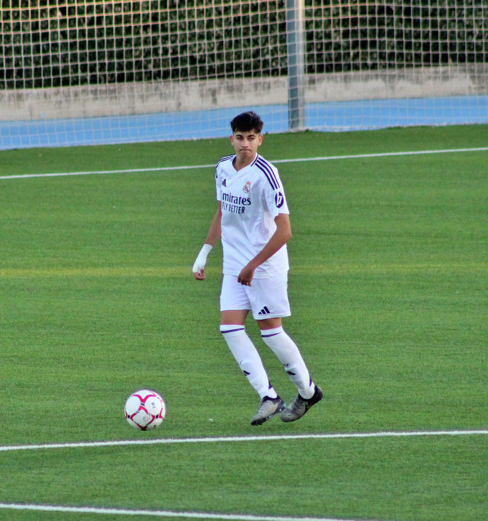 Marcos Romero durante un encuentro de la presente temporada disputado con el conjunto blanco.