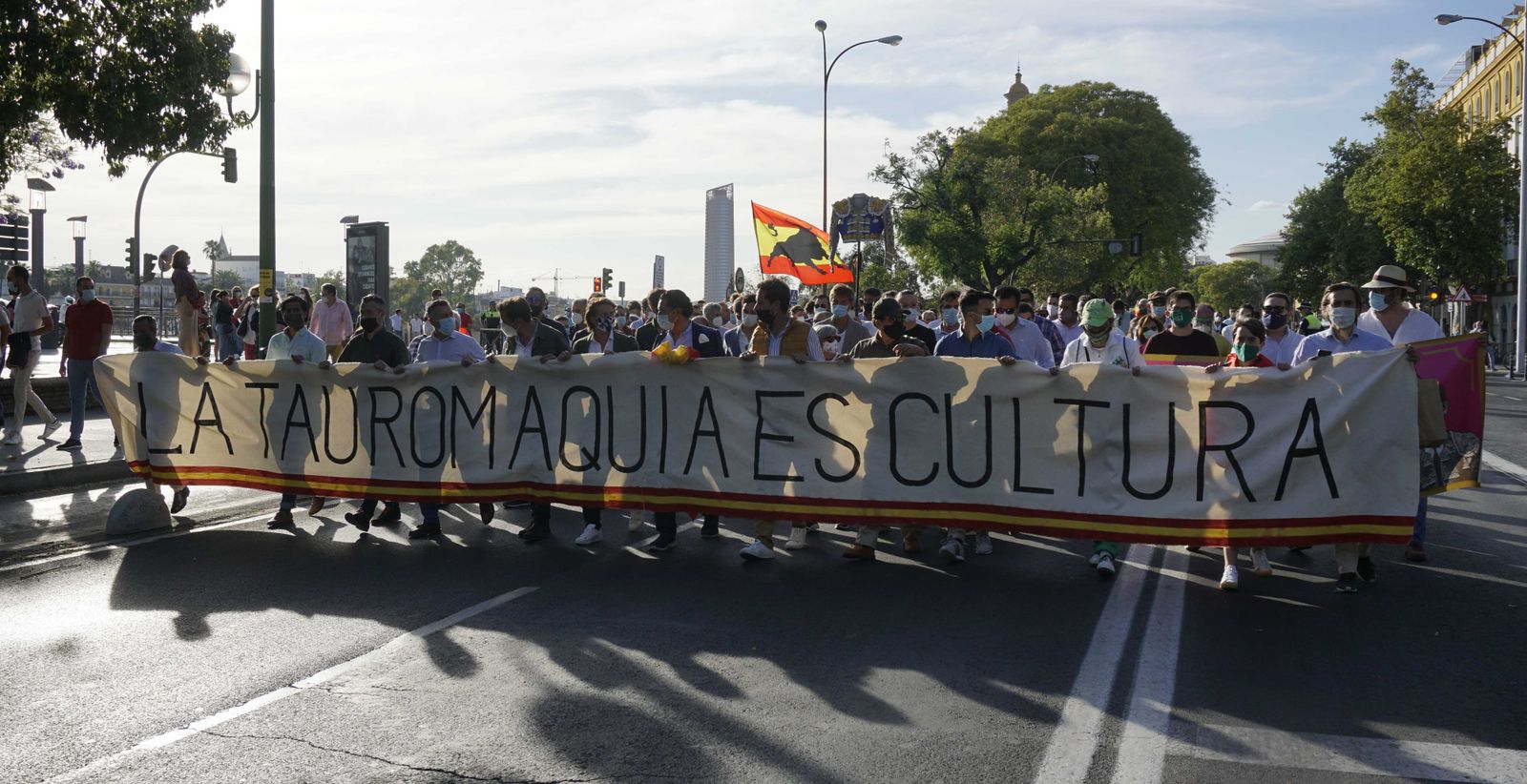 Las imágenes de la manifestación en favor de la tauromaquia