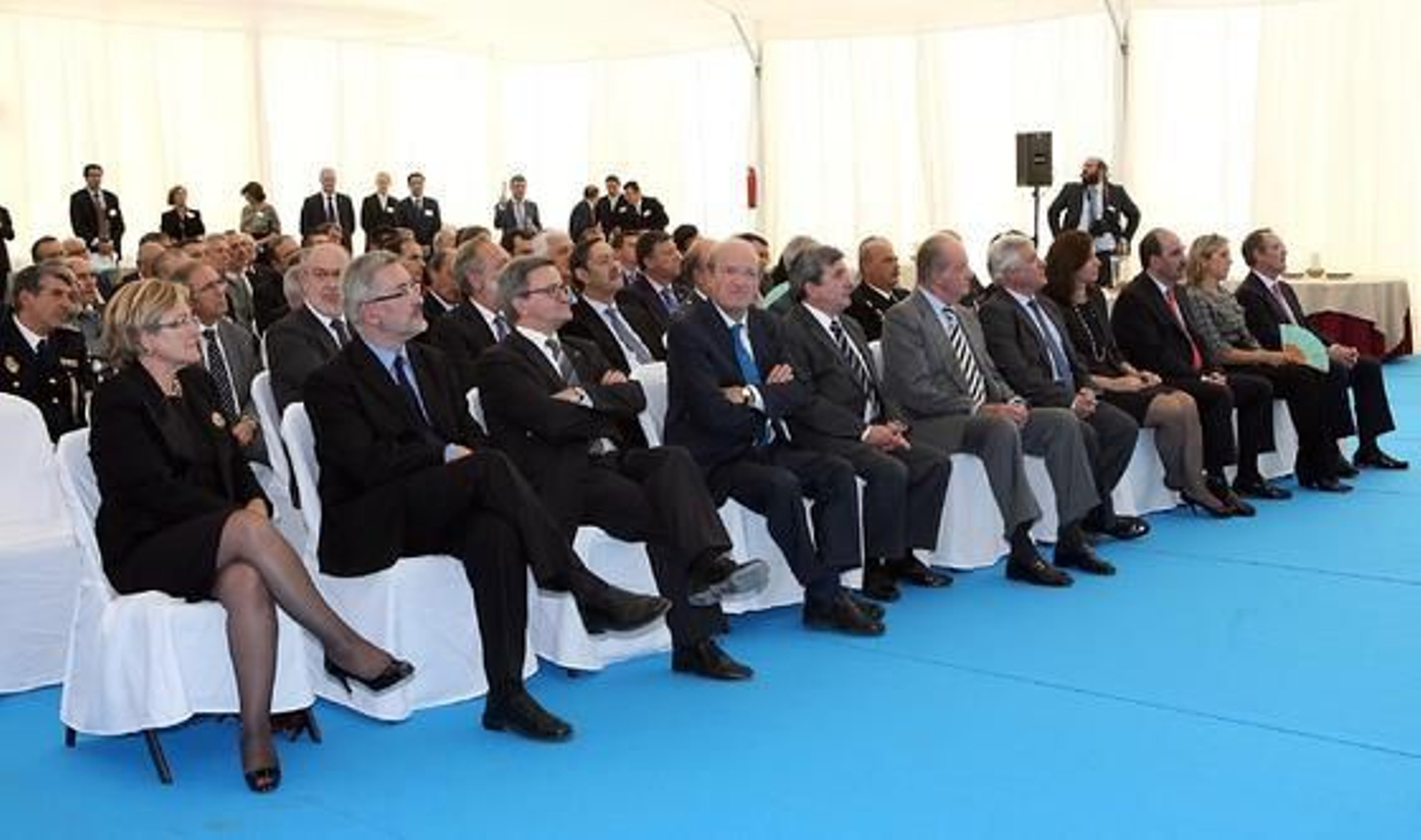 EL Rey conmemora el 40 aniversario de la metalúrgica Atlantic Copper. / Espínola