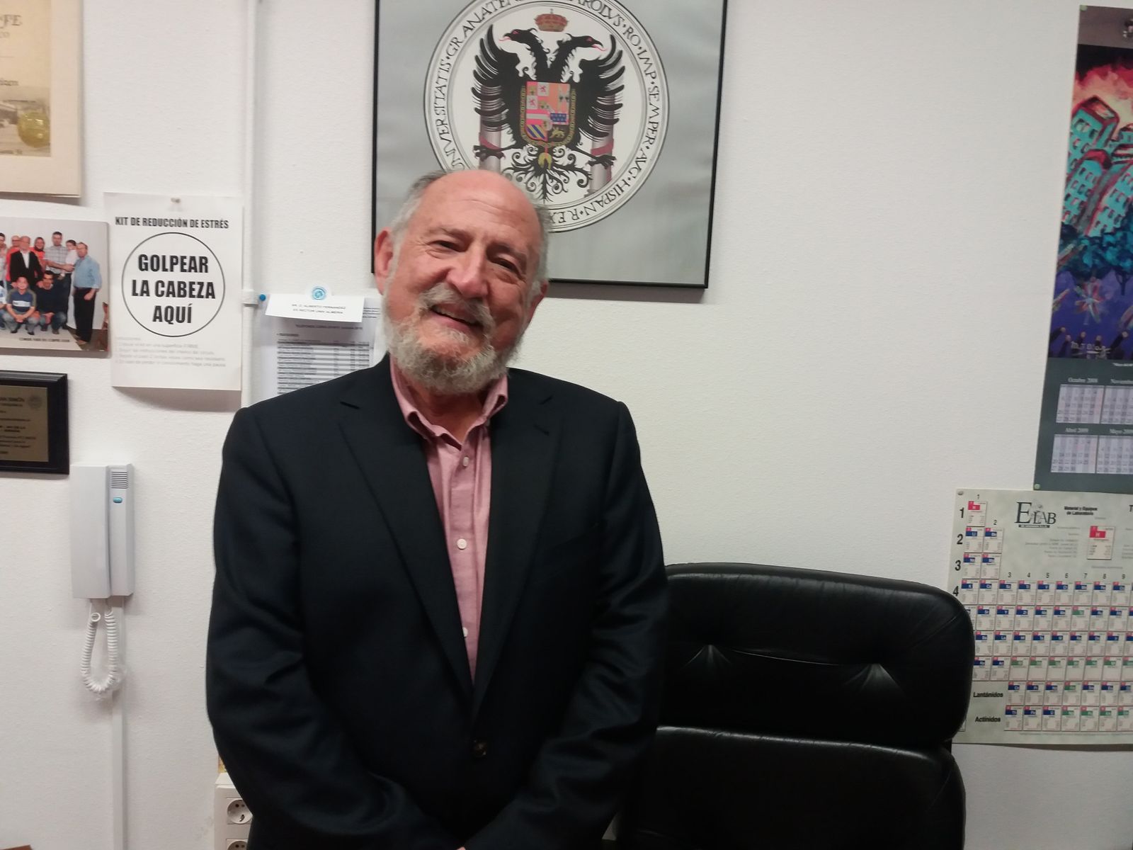 Alberto Fernández, durante la entrevista en la Facultad de Ciencias