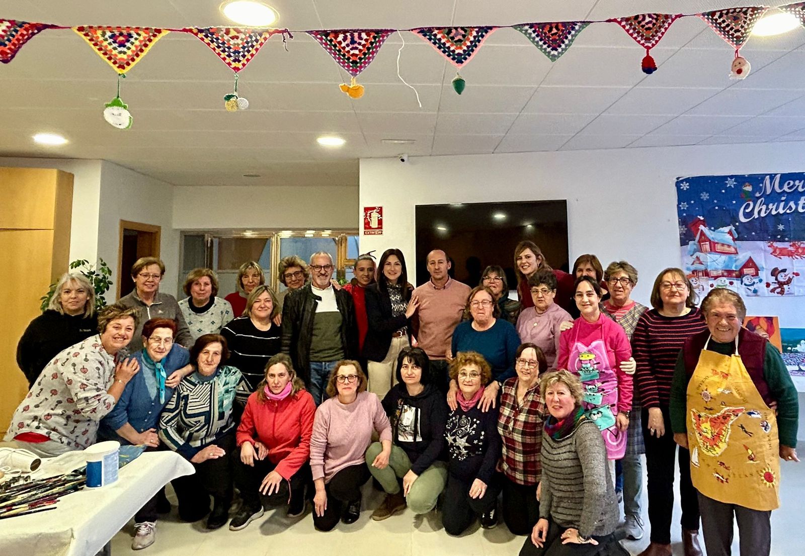 Participantes del taller 'Carmen de Burgos' en uno de los municipios.
