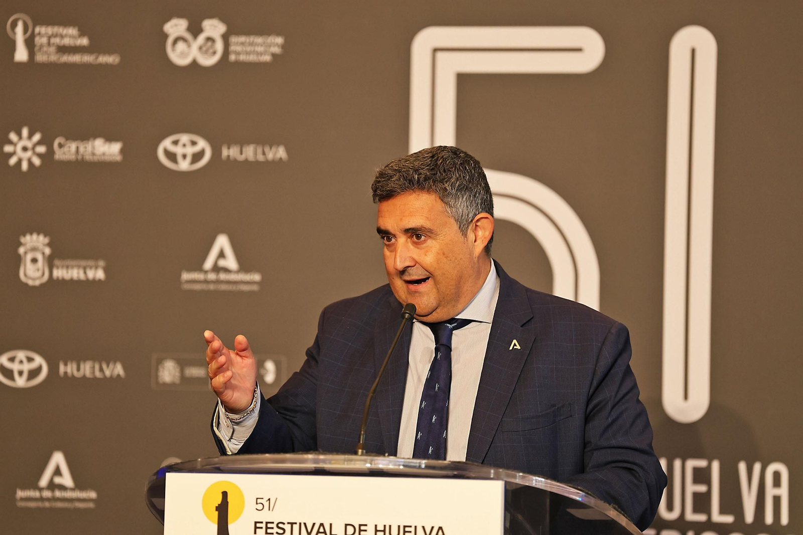 Imágenes de la presentación de la 51 edición del Festival de Huelva de Cine Iberoamericano