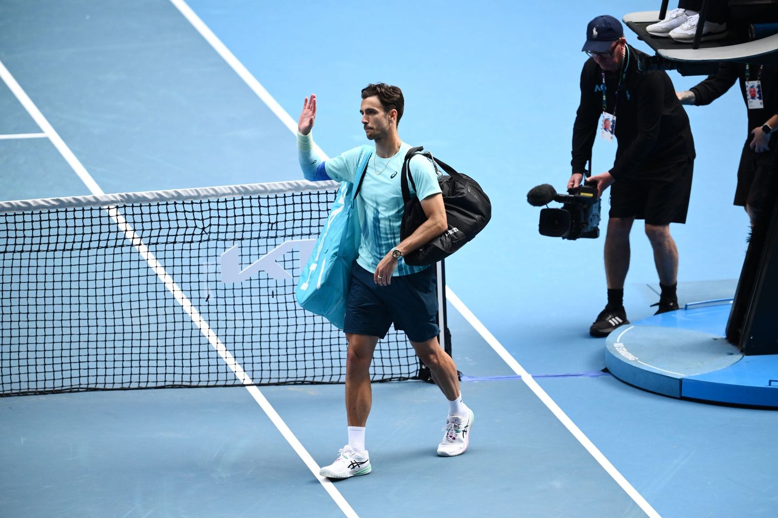 Las fotos de la retirada de Musetti ante Djokovic y del resto de cuartos de final