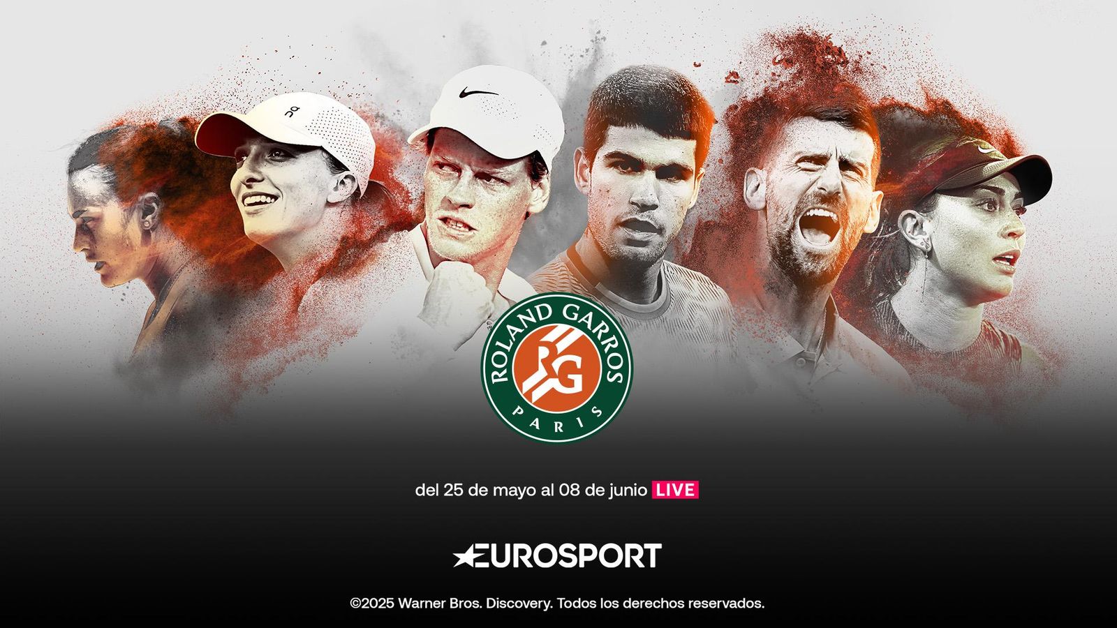 Los tenistas más destacados que se darán cita en Roland Garros, en las categorías masculina y femenina.