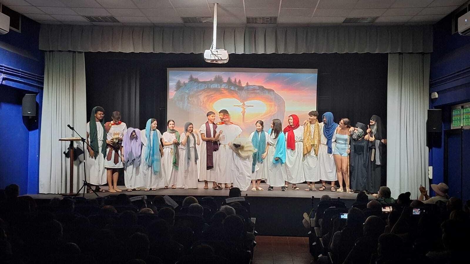 Una imagen de la obra de teatro que pudieron ver.