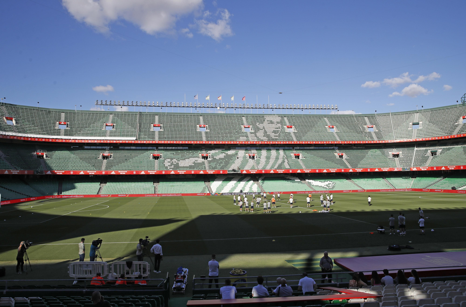 Las imágenes de la selección española en Sevilla