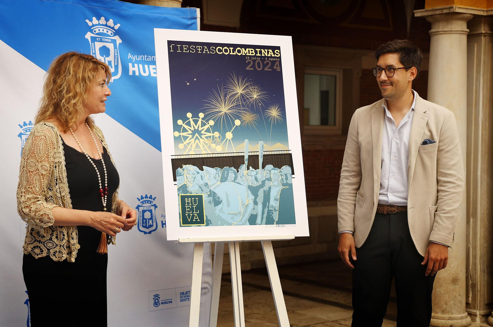 Imágenes de la presentación de las Fiestas Colombinas en el Ayuntamiento