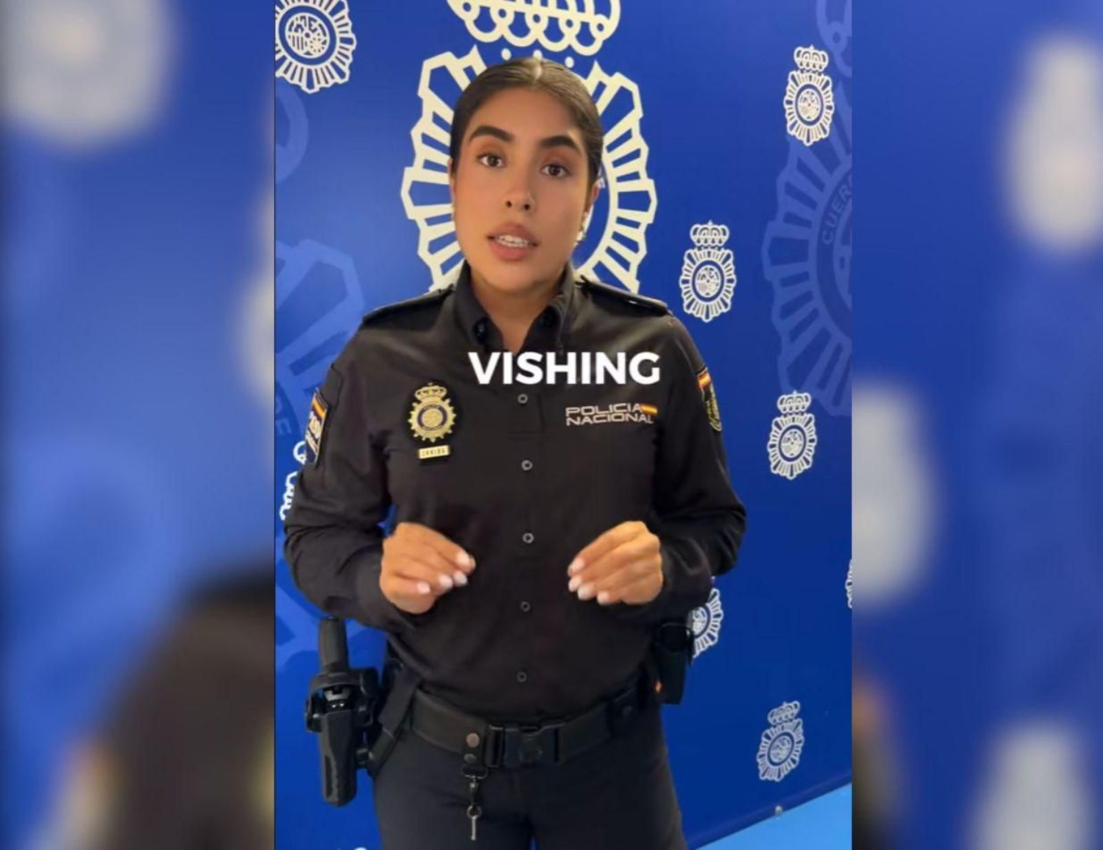 Una agente de la Policía Naconal explica en que consiste la técnica del 'vishing'.
