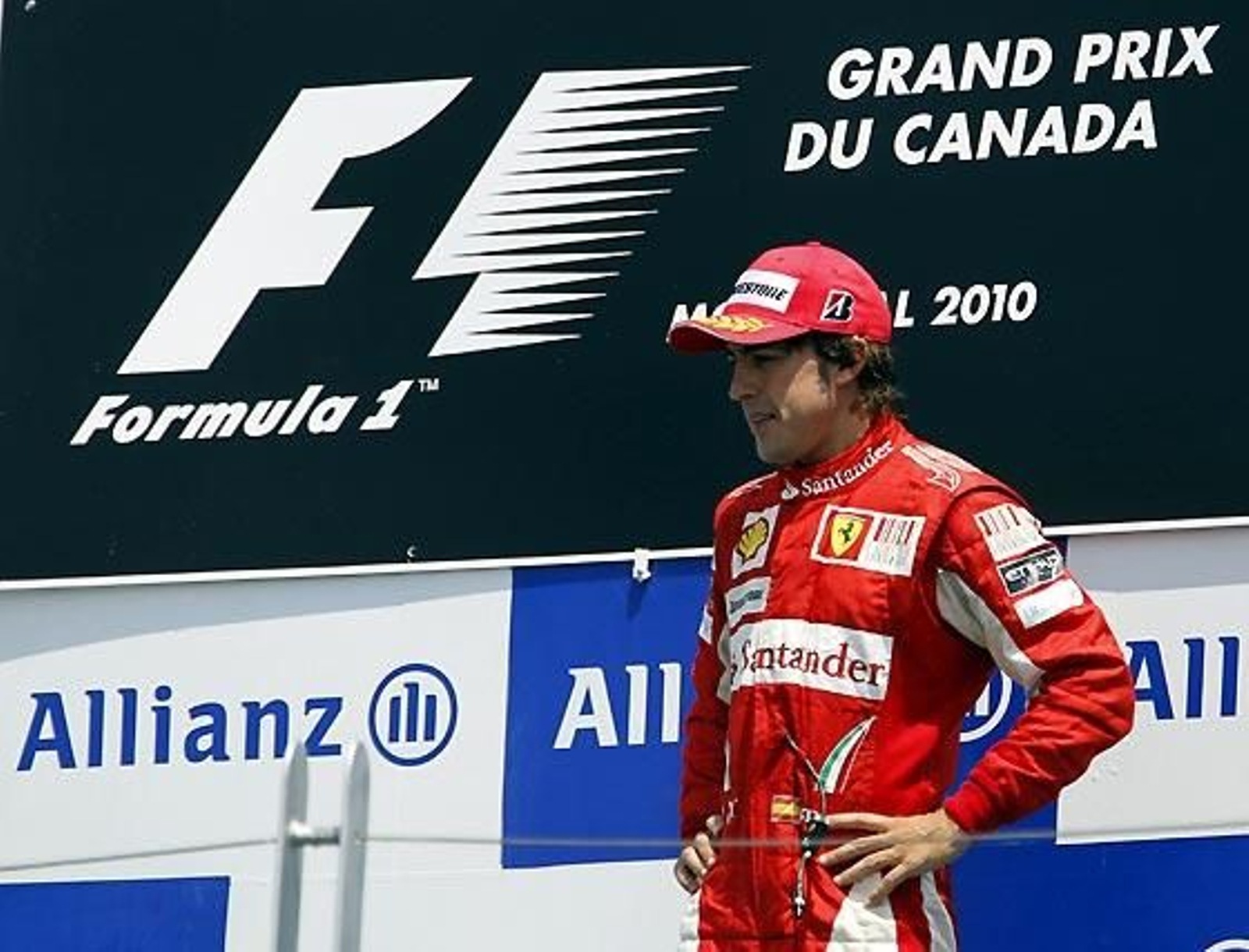 Fernando Alonso (Ferrari), en el podio del Gran Premio de Canadá.

Foto: Afp Photo / Reuters / Efe