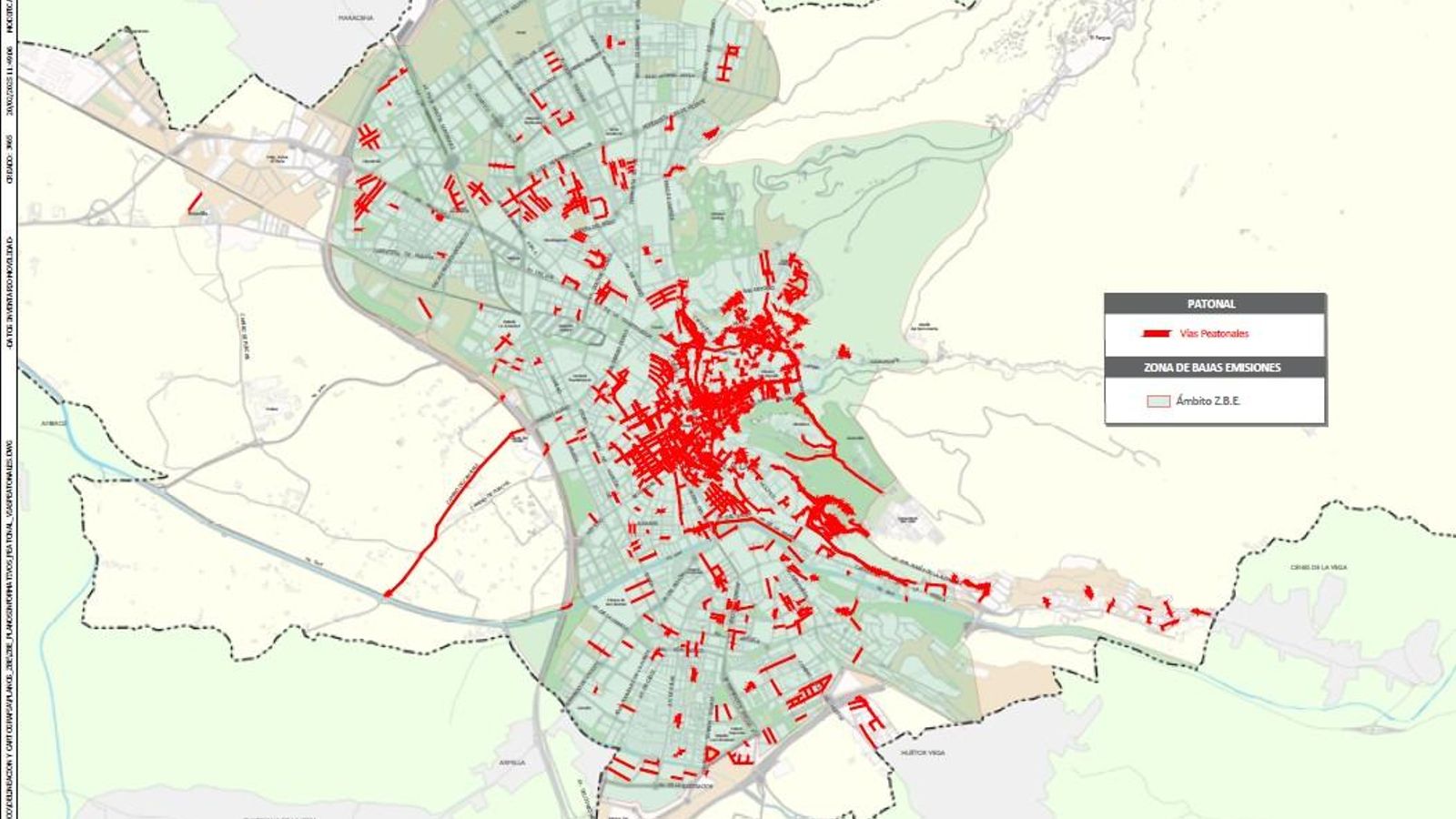 zonas peatonales en la ciudad.