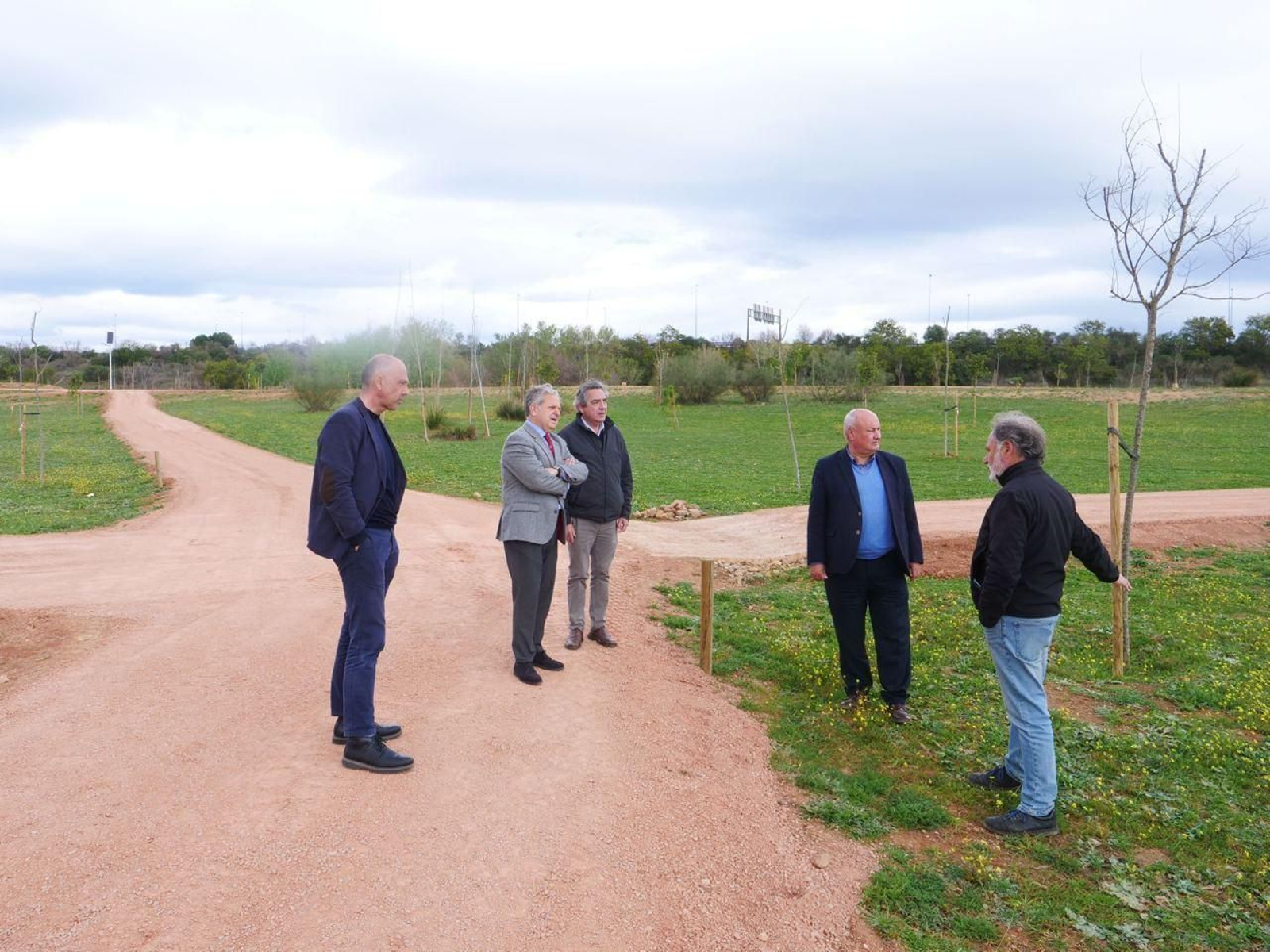 Visita a las obras del Parque de Levante.