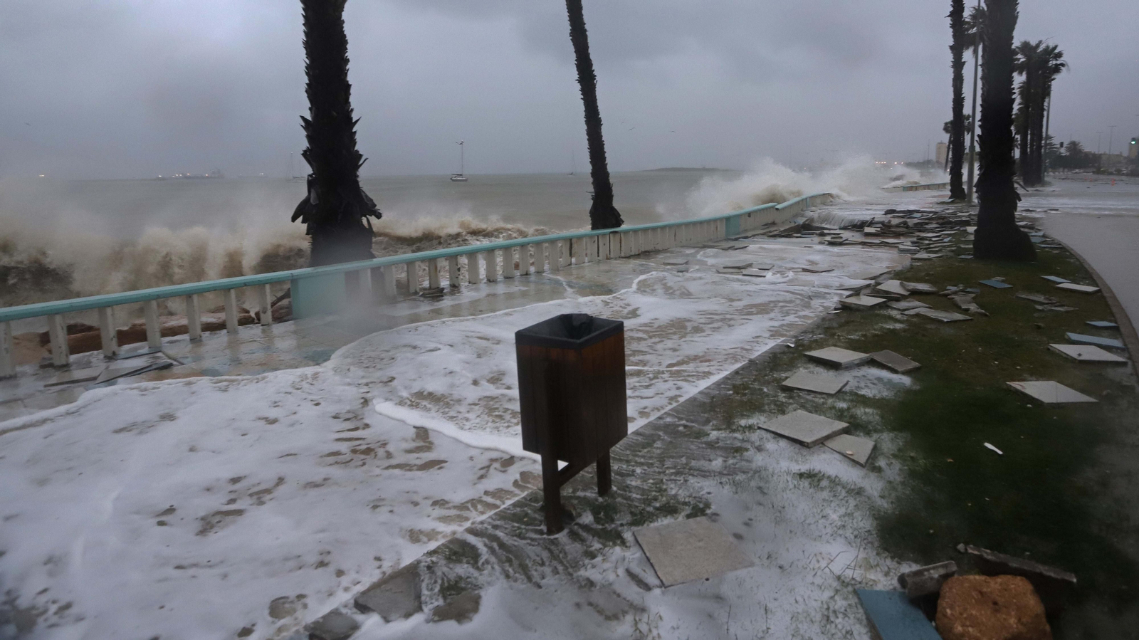 Fotos de los destrozos del temporal de levante en La Línea