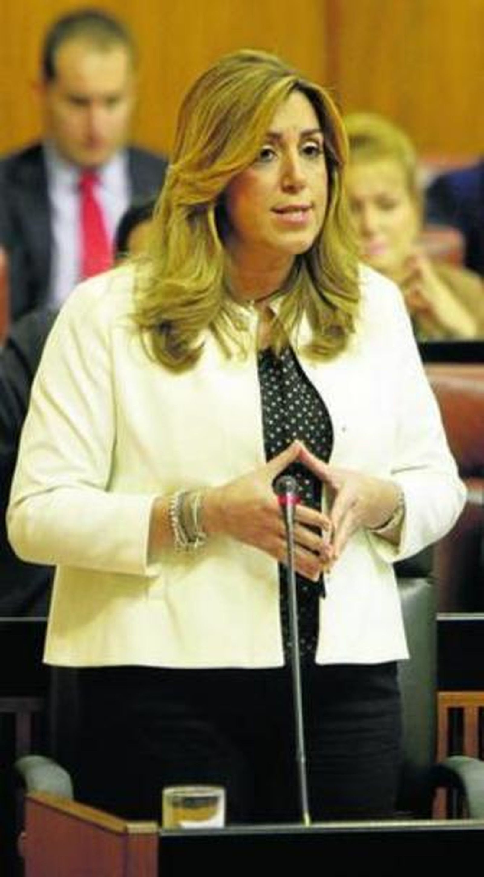 Susana Díaz, ayer en su intervención ante el pleno.