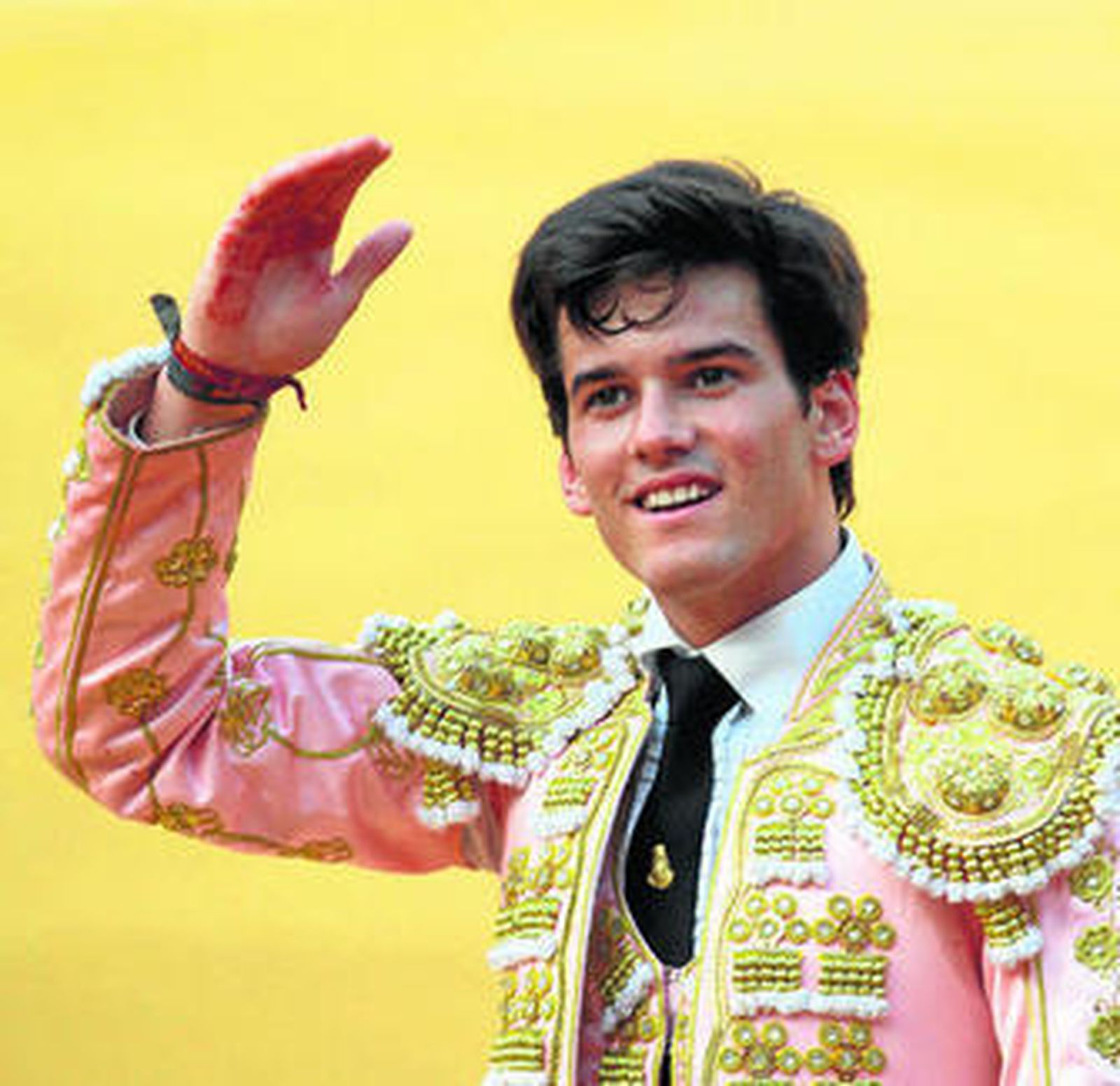 El novillero José Garrido ayer en La Malagueta.