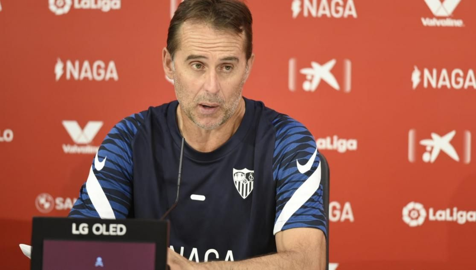 Lopetegui, en una rueda de prensa.
