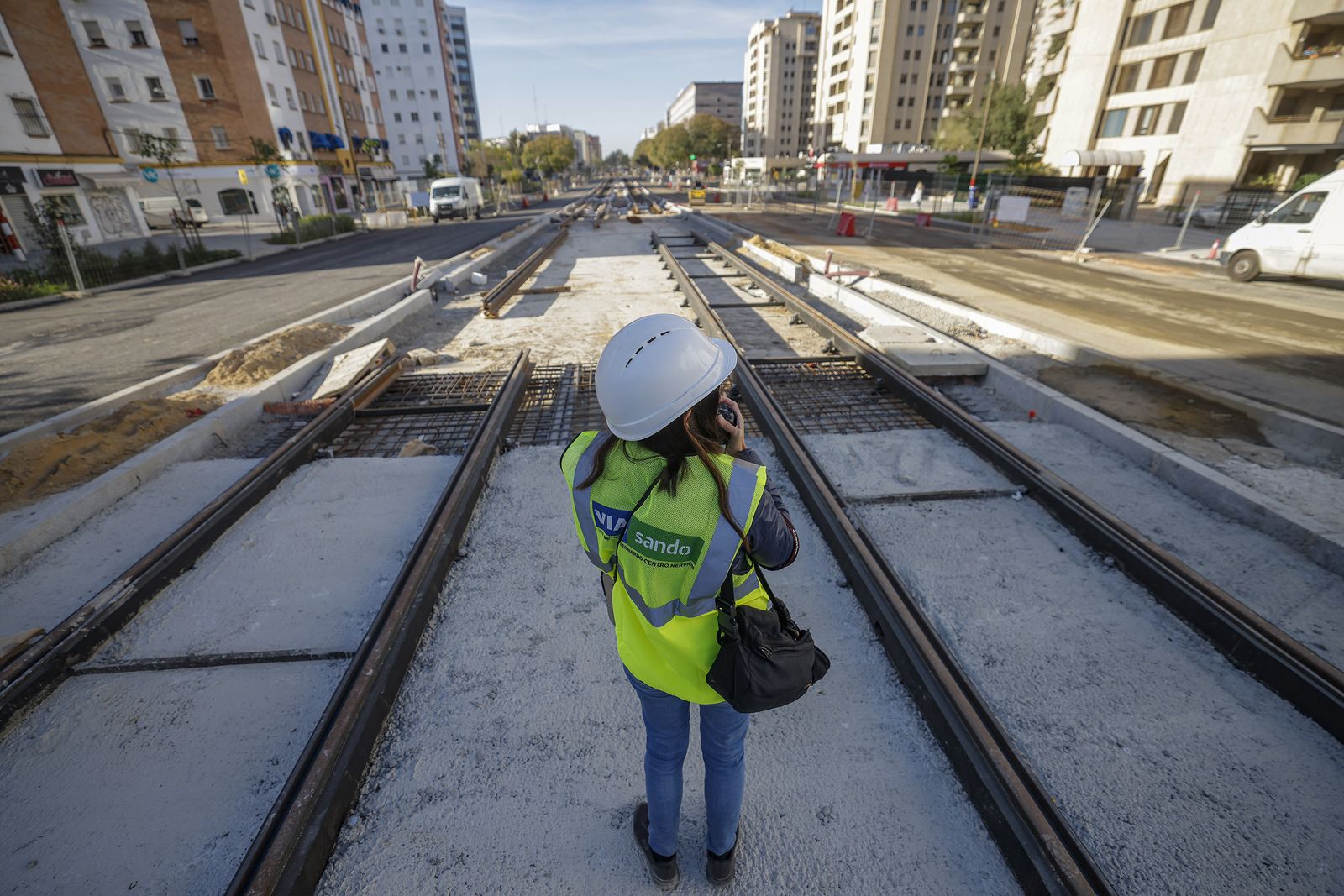 La visita a las obras de ampliación del Metrocentro, en imágenes