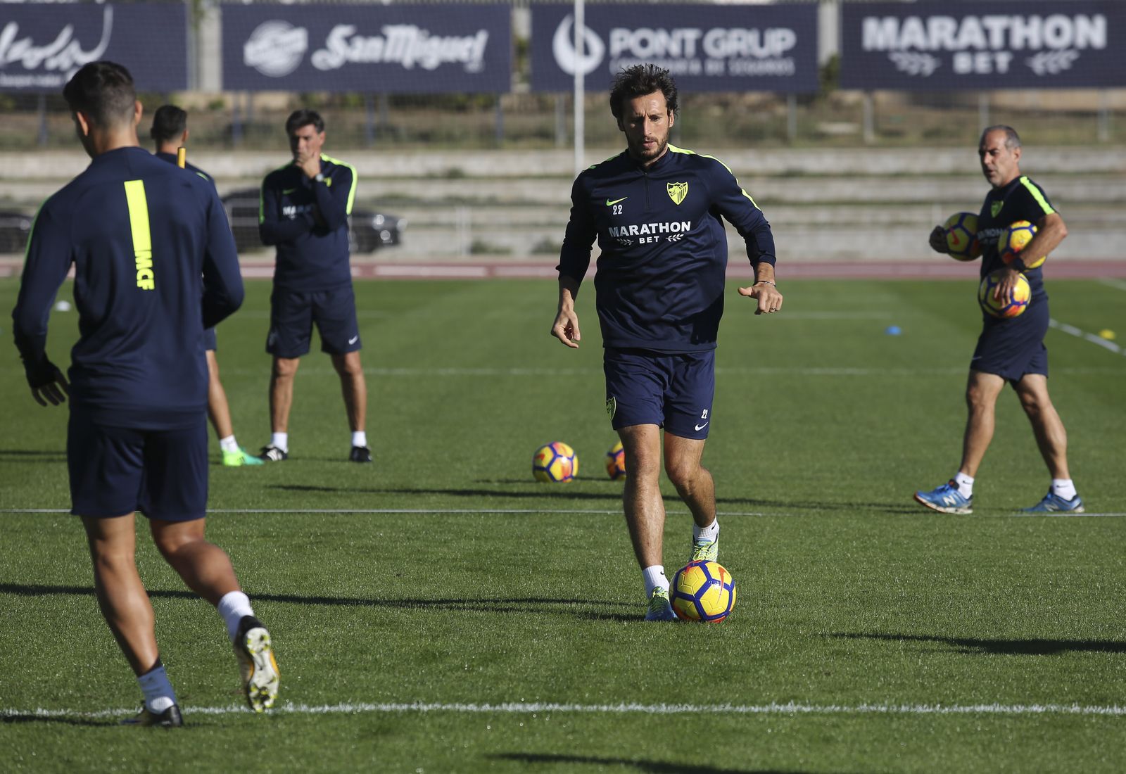 Paul Baysse, en un entrenamiento en el Ciudad de Málaga.