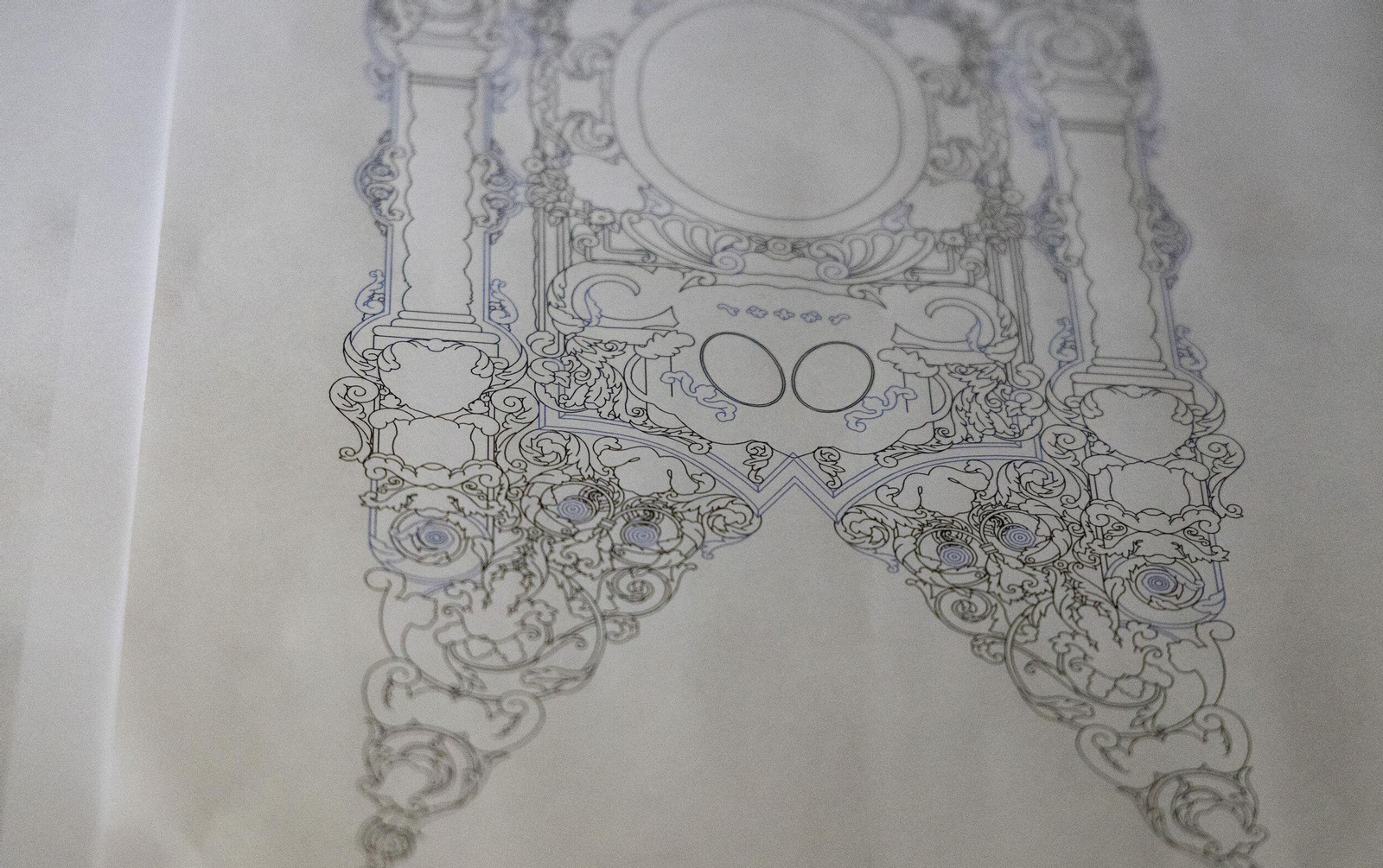 El diseño original del Simpecado del Rocío de Triana que logró recuperarse.