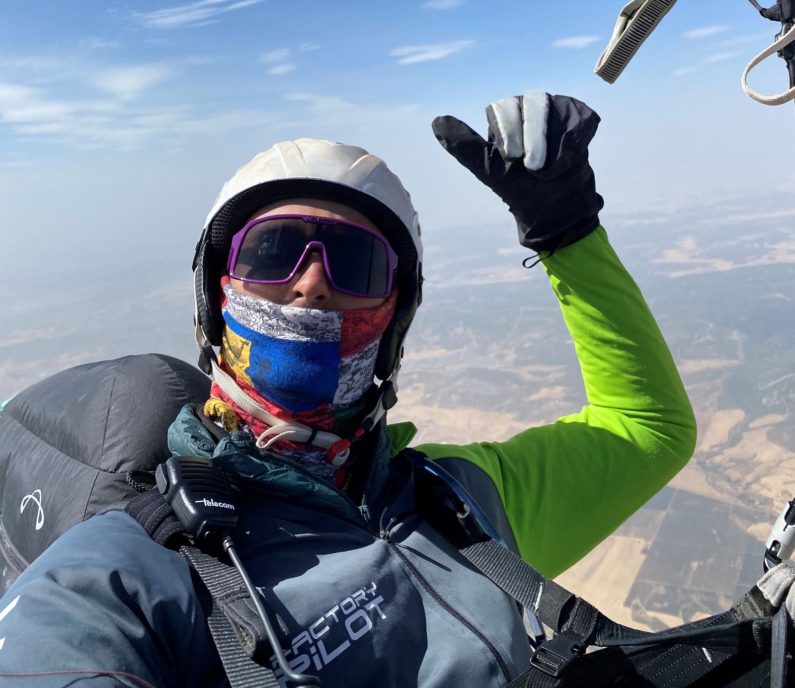 El granadino Marcelo Sánchez, en pleno vuelo