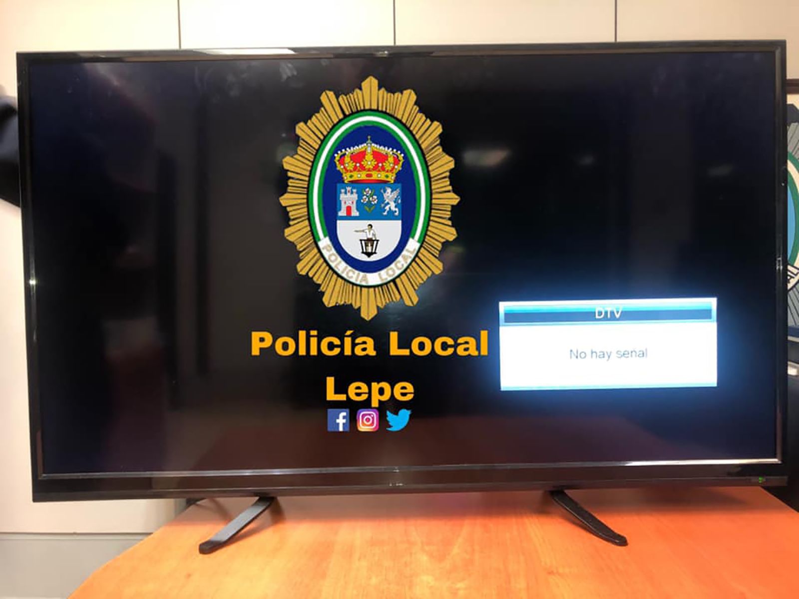 El televisor está en dependencias policiales de Lepe, donde lo podrá recoger su dueño.