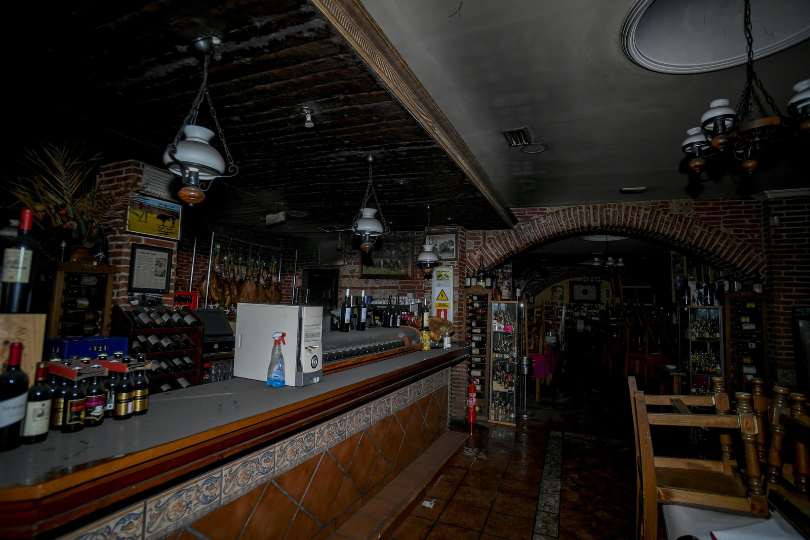 Así ha quedado el restaurante Ramírez de Granada tras el incendio