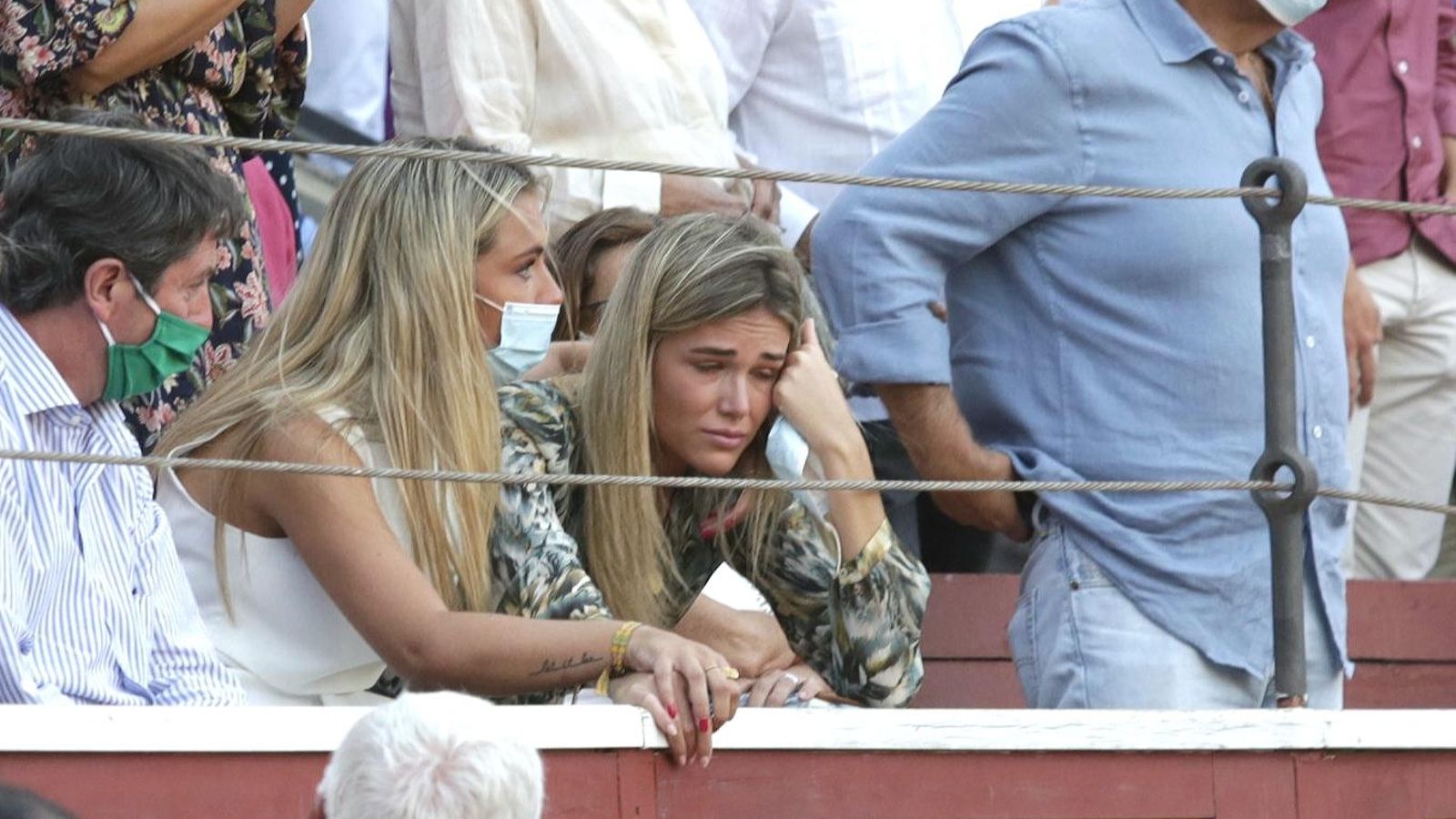 Ana Soria, tras  la cogida, que no ha tenido mayores consecuencias.