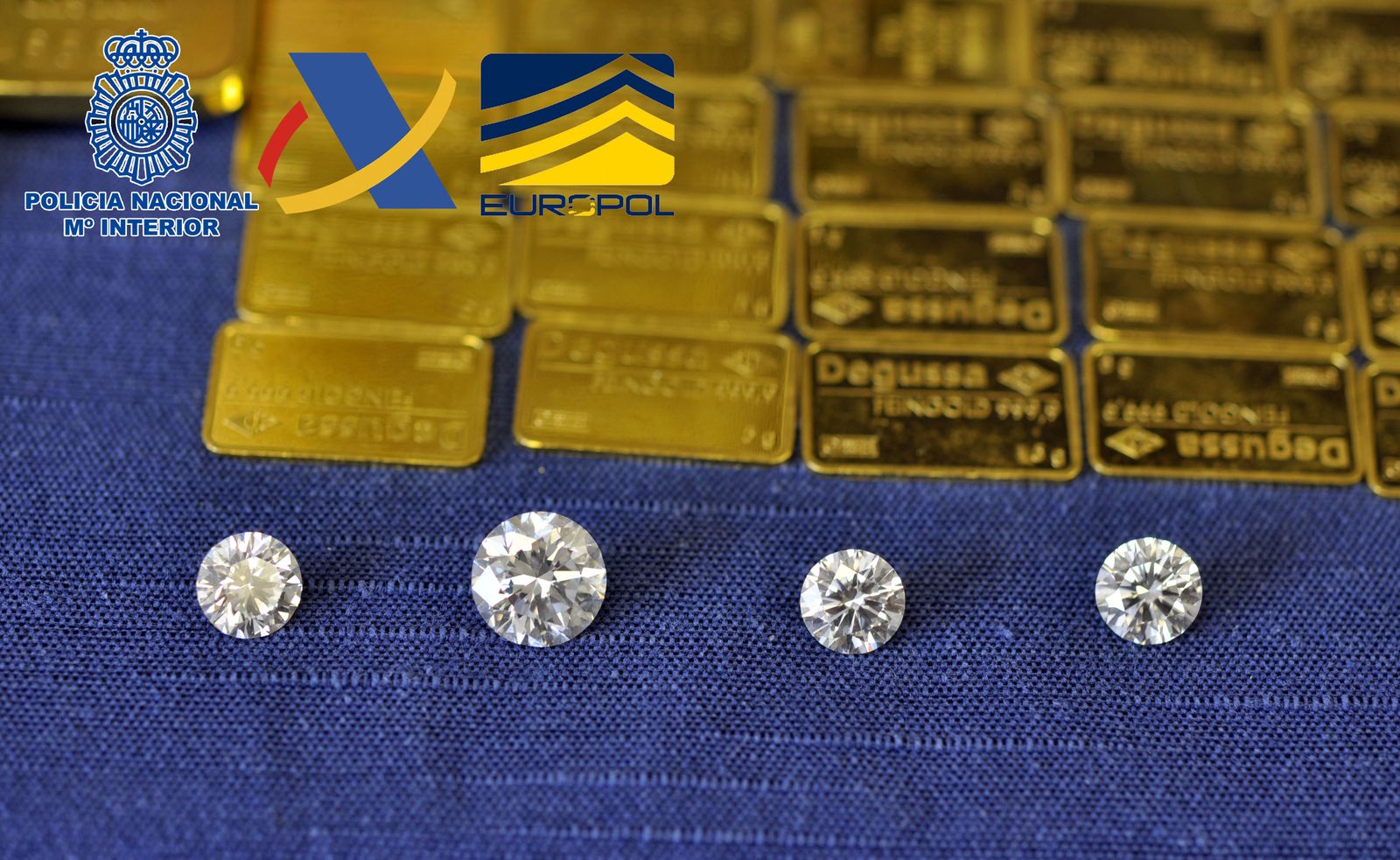 Los cuatro diamantes intervenidos.