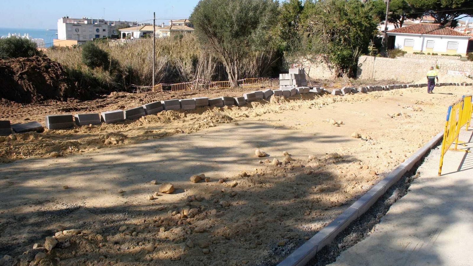 La intervención que se está realizando en la calle Gabarra, de El Manantial.