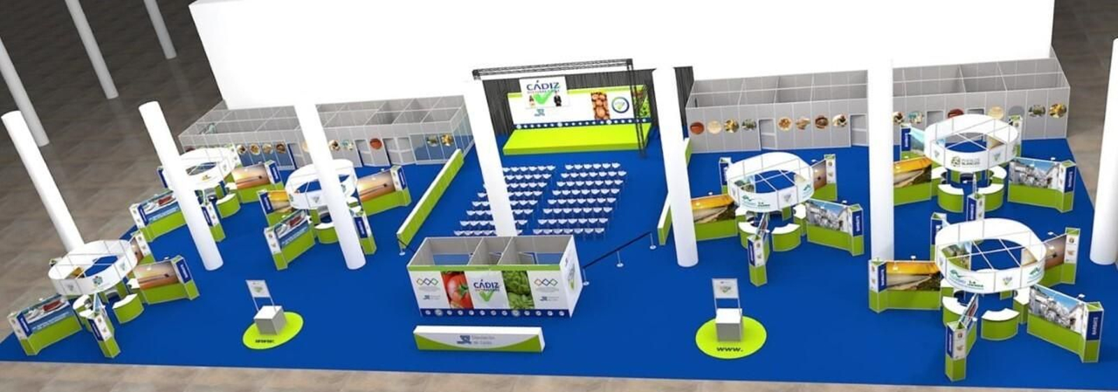 Recreación virtual de la Feria Cádiz BienMeSabe en Ifeca.