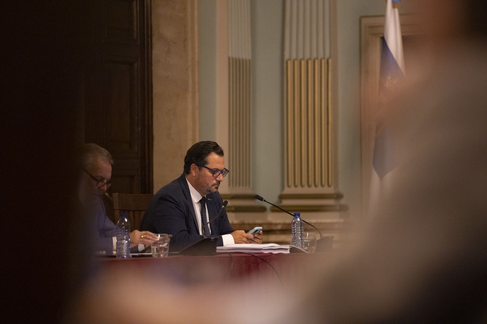 Imágenes del pleno en el Ayuntamiento de Huelva del miércoles 7 de agosto