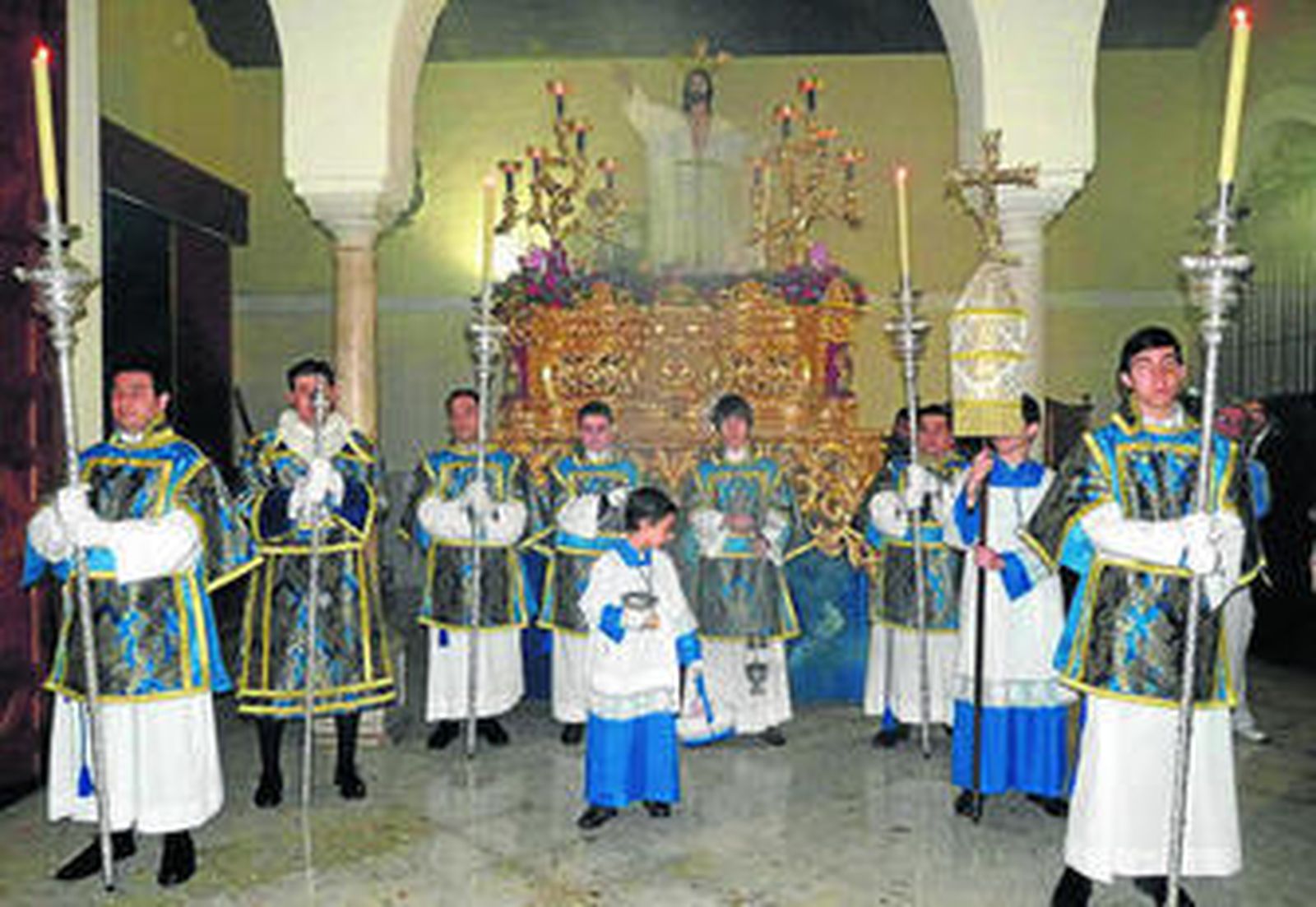 La imagen del Señor Resucitado de Palma del Río en la iglesia de Santo Domingo.