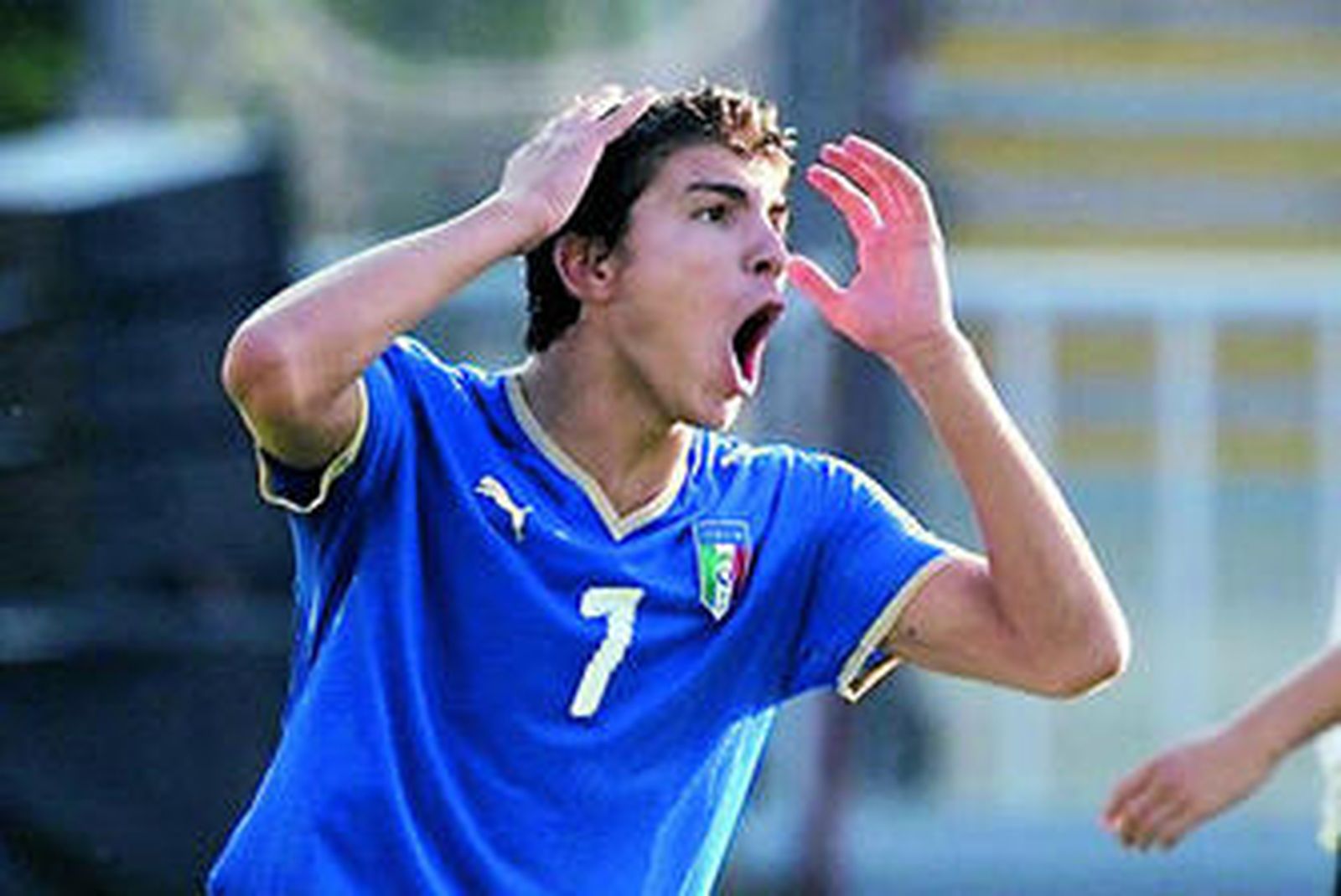 Fernando Forestieri, con la selección italiana sub 19.